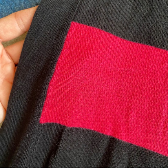 🟥 HEINE BLACK RED MULTI WOVEN LONG SLEEVE DRESS! - Picture 8 of 13